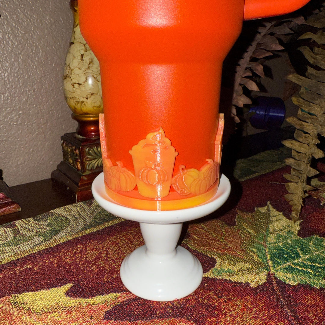 Pumpkin Spice Tumbler Boot, Drink Sleeve, Fall Accessories for 20 30 and 40 oz Stanley, color changing, coffee Unique Gift