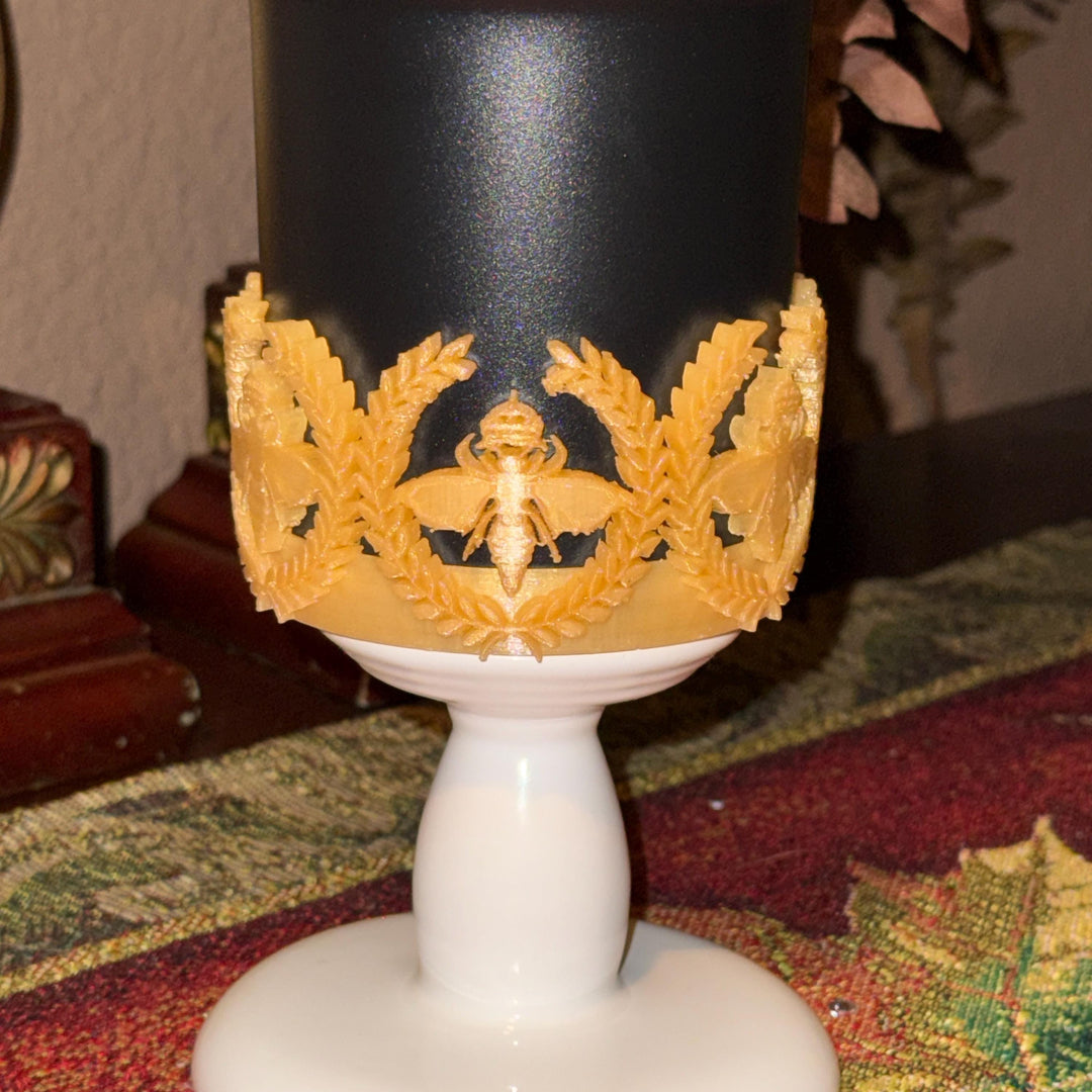 Queen Bee Tumbler Boot, Drink Cup Sleeve, Unique Gift gold accents, black gold