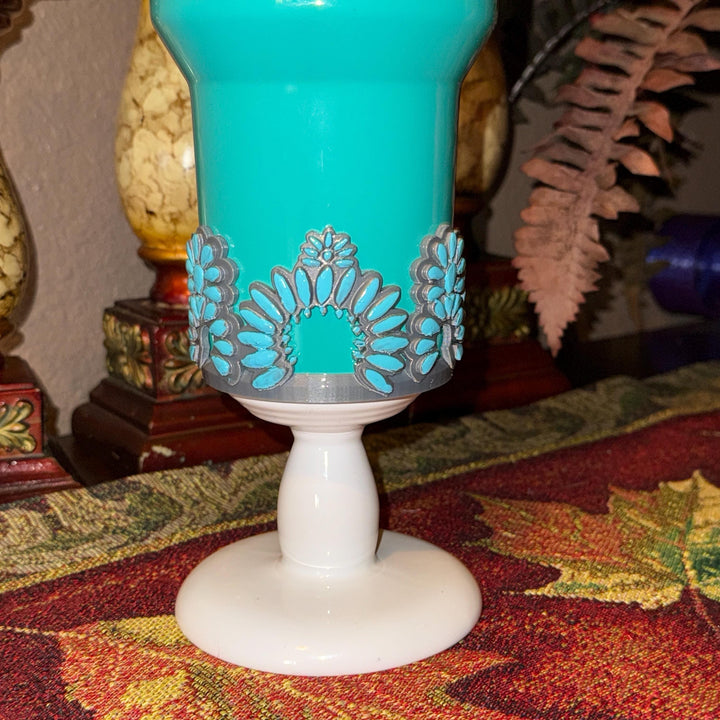 Concho Turquoise Tumbler Boot for Stanley, Drink Sleeve Protective Boot, Country Jewelry, Unique Stanley Accessories Gift