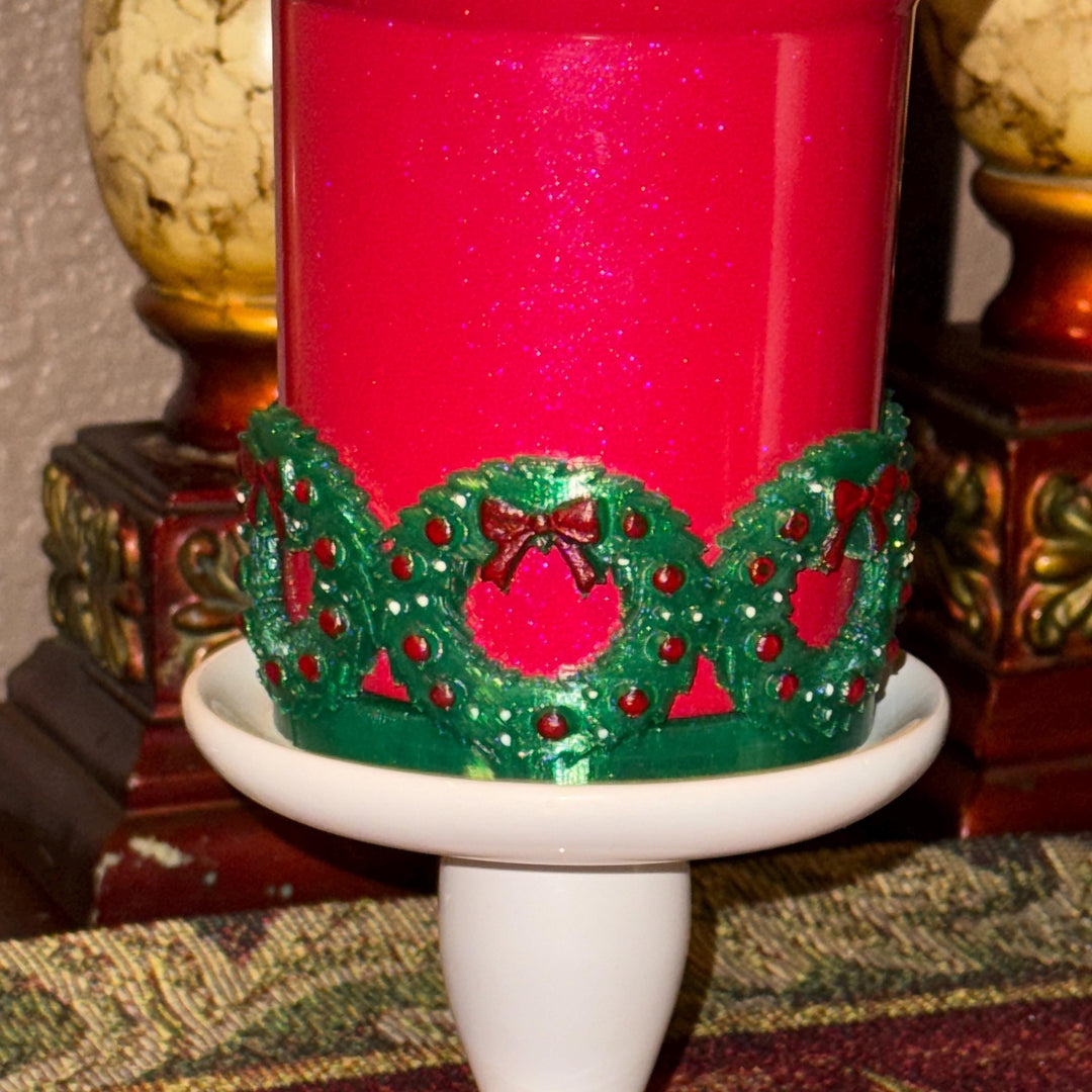 Christmas Wreath Tumbler Boot, Protective Sleeve, Holiday Boot, Fit's 20 oz 30 oz and 40 oz Stanley, Tumbler Accessories, Unique Gift