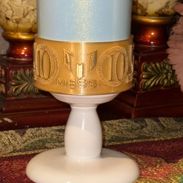 Soccer Star Tumbler Boot, Cup Boot Sleeve, Jersey 10, Argentina Soccer Accessories, Fits your Stanley 40 oz, Light Blue