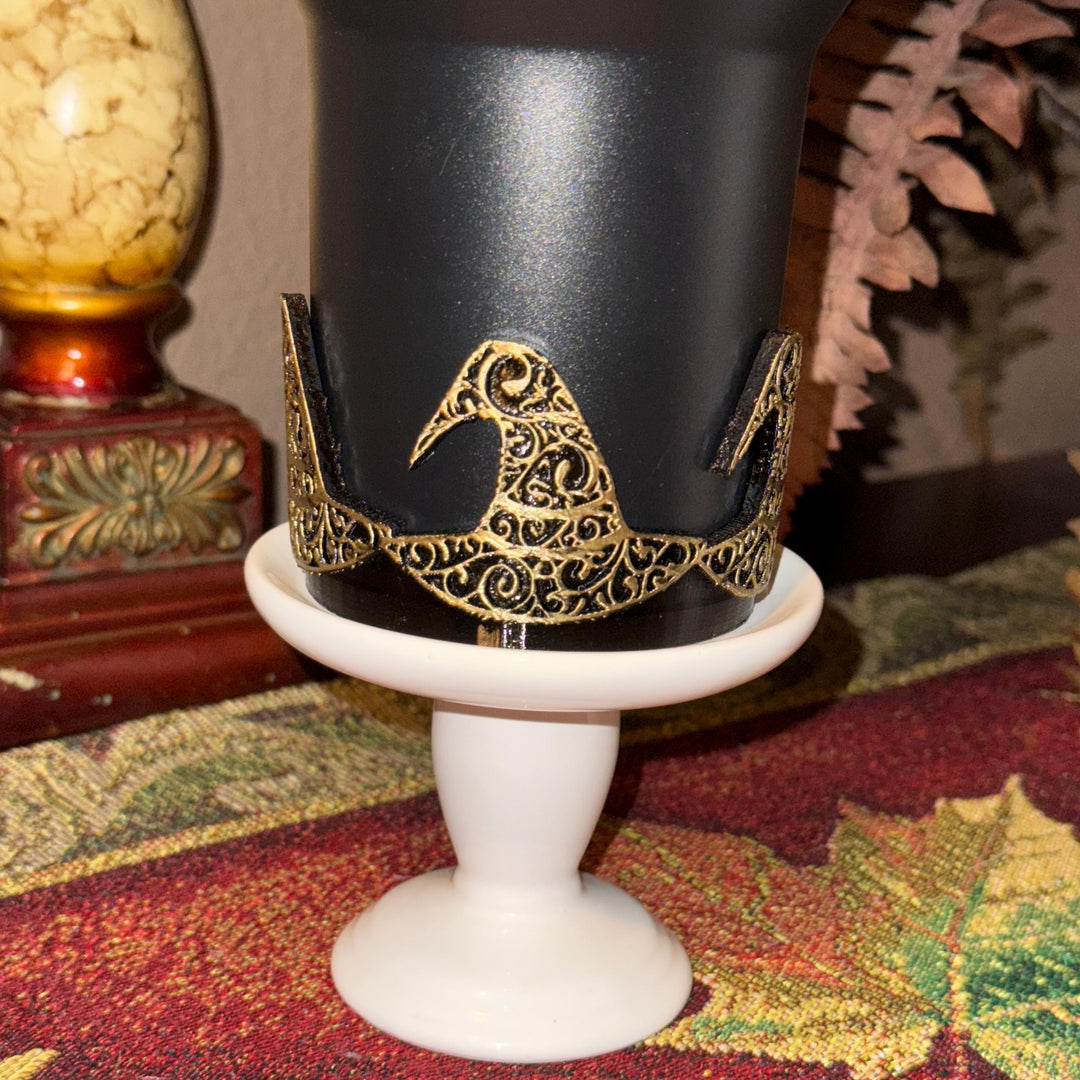 Witch hat tumbler boot gold accented accessories for your Stanley tumbler, unique Halloween gift.