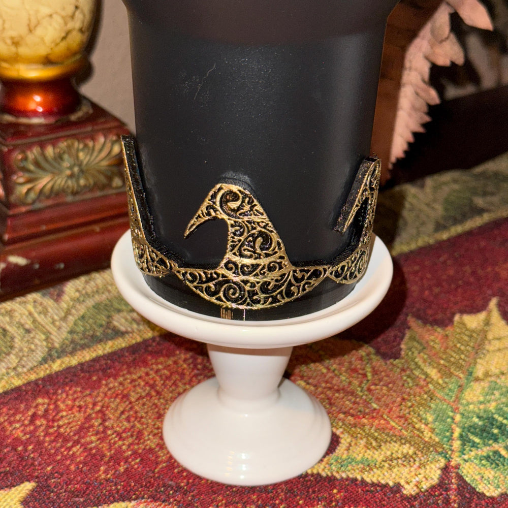 Witch hat tumbler boot gold accented accessories for your Stanley tumbler, unique Halloween gift.