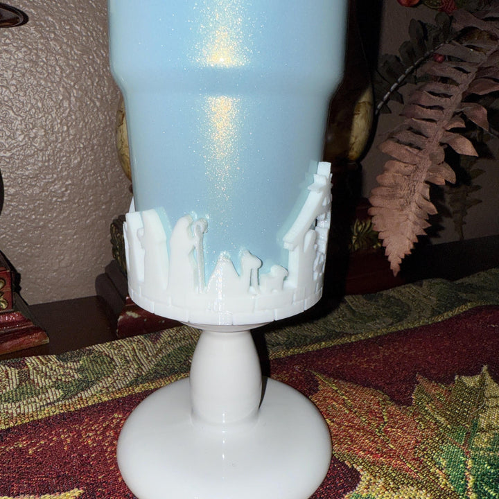 Christmas Nativity Scene Jesus Mary Joseph Shepard Wise Men Boot with Silver, Protective Sleeve, Stanley Tumbler Accessories