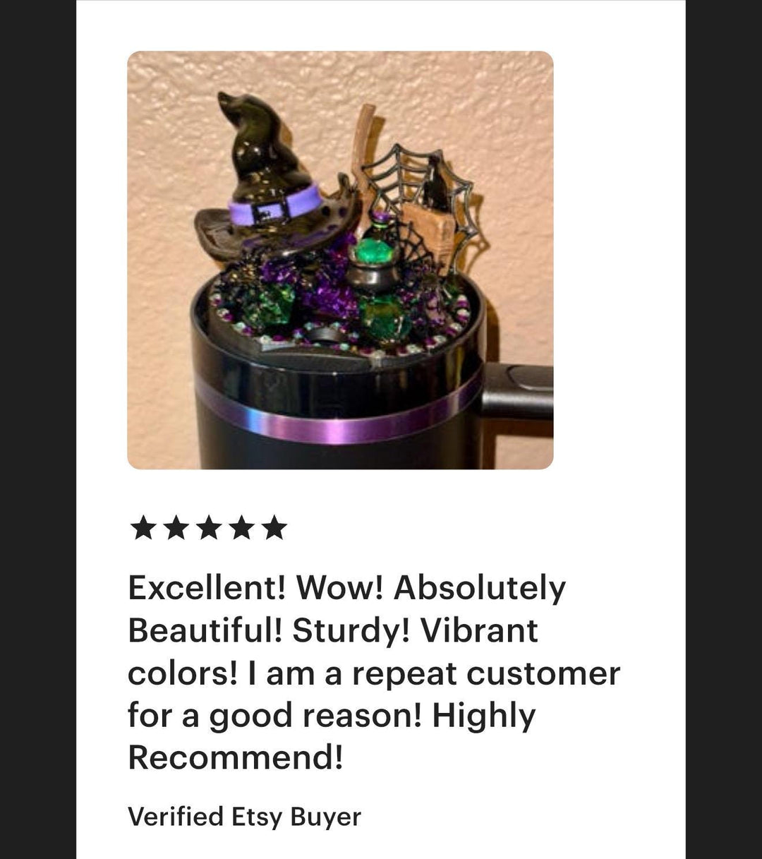 Halloween Witch Tumbler Topper, Halloween tumbler lid, Halloween gift, 3D Decorative Lid - HOT SELLER, unique gift