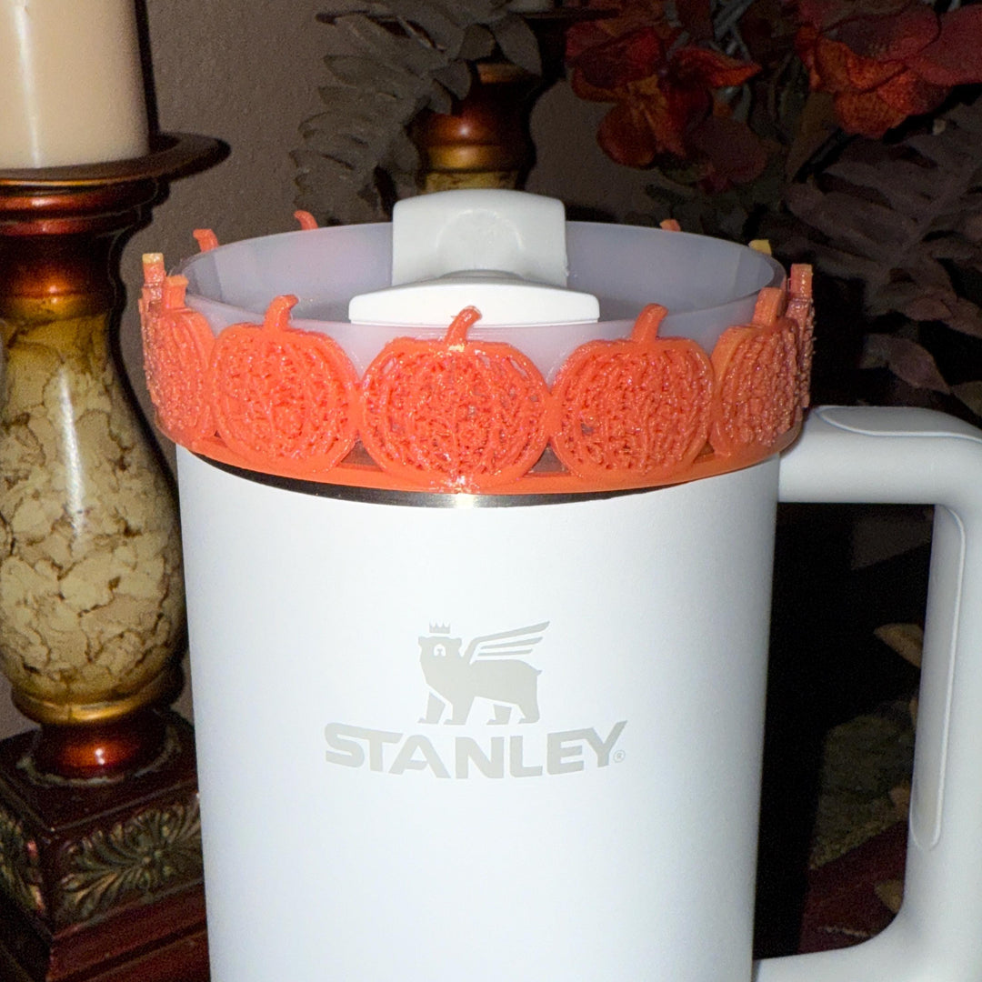 Detailed Halloween Pumpkin Tumbler Boot, Black Orange Halloween Cup Sleeve, Festive Accessories for 30 and 40 oz Tumblers, Unique Gift