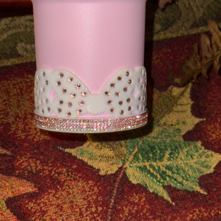 Rhinestone Bow Tumbler Boot, Tumbler Boot Cup Sleeve, Princess Bow, Fit's Stanley, Tumblers Accessories Red Black Pink