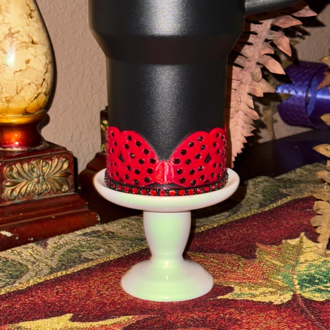 Rhinestone Bow Tumbler Boot, Tumbler Boot Cup Sleeve, Princess Bow, Fit's Stanley, Tumblers Accessories Red Black Pink