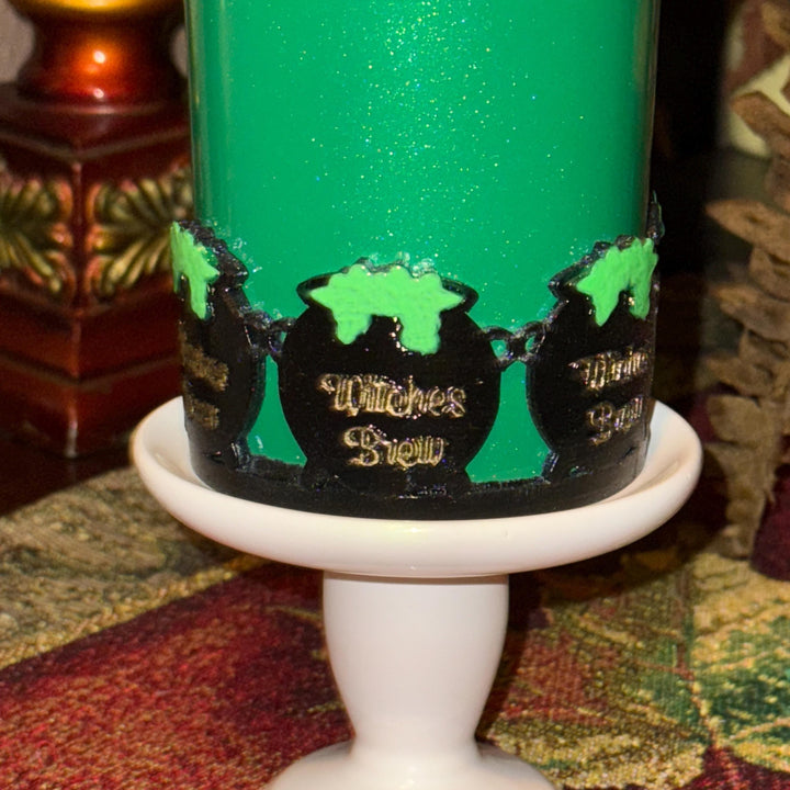 Bubbling cauldron tumbler boot, witches brew, trendy accessories for your Stanley tumbler, unique Halloween gift, hand painted