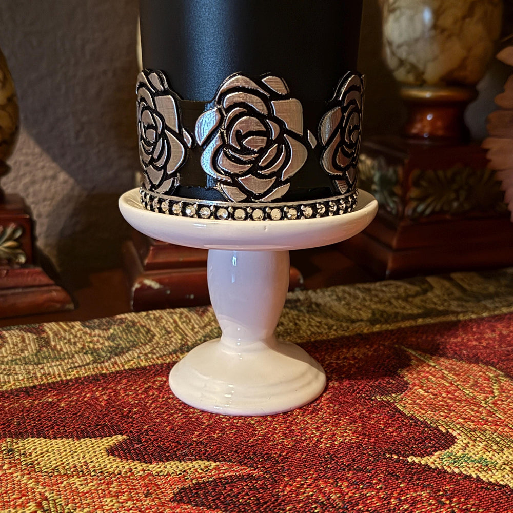 Silver Rhinestone Rose Tumbler Boot, Tumbler Boot Sleeve, Princess Rose, Fit's Stanley Tumblers, Protective Sleeve, black clear HOT SELLER