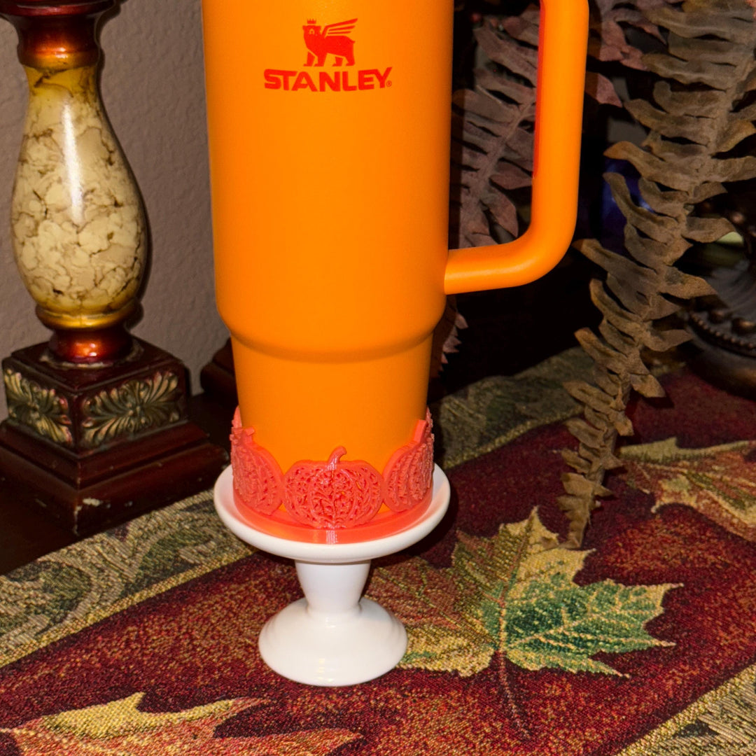 Detailed Halloween Pumpkin Tumbler Boot, Black Orange Halloween Cup Sleeve, Festive Accessories for 30 and 40 oz Tumblers, Unique Gift