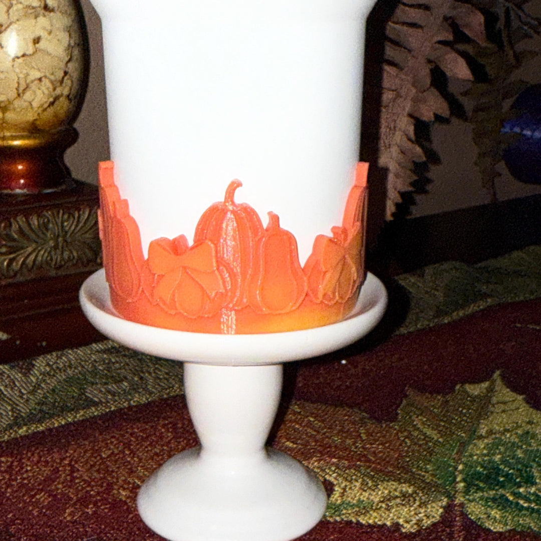Fall Harvest Pumpkin Tumbler Boot, Orange color-changing Halloween Tumbler Sleeve, Festive Tumbler Accessories for 30 and 40 oz Tumblers