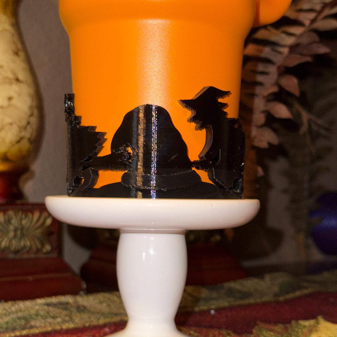 Witch and hat tumbler boot, Halloween accessories for your Stanley tumbler, unique Halloween gift.