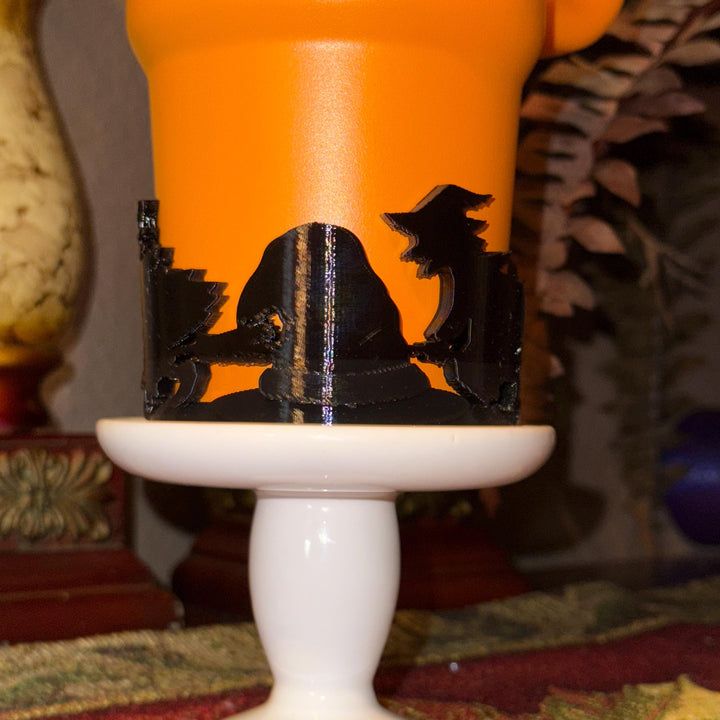 Witch and hat tumbler boot, Halloween accessories for your Stanley tumbler, unique Halloween gift.