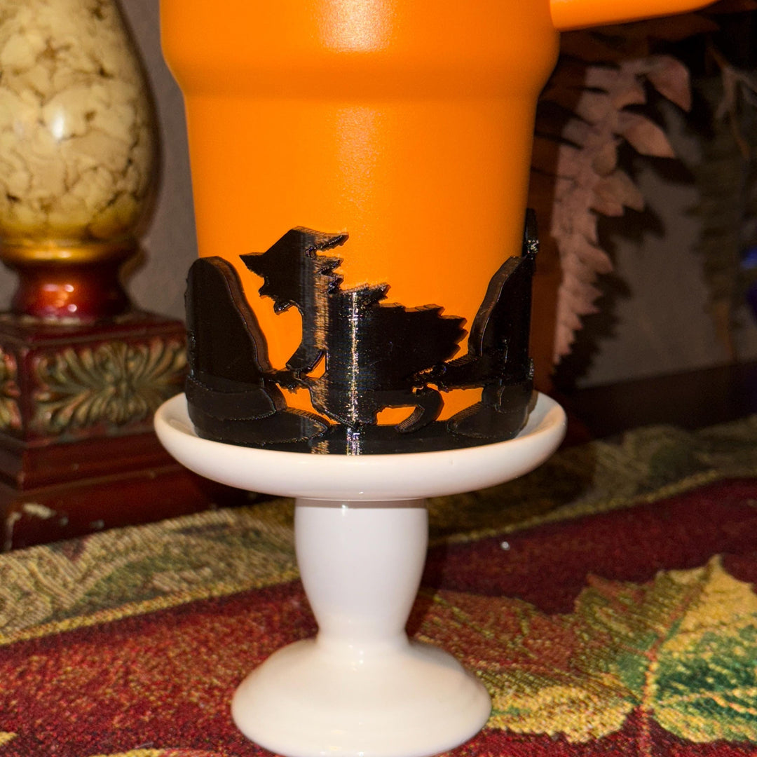 Witch and hat tumbler boot, Halloween accessories for your Stanley tumbler, unique Halloween gift.