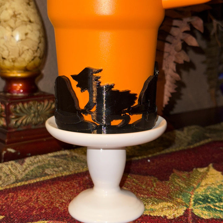 Witch and hat tumbler boot, Halloween accessories for your Stanley tumbler, unique Halloween gift.