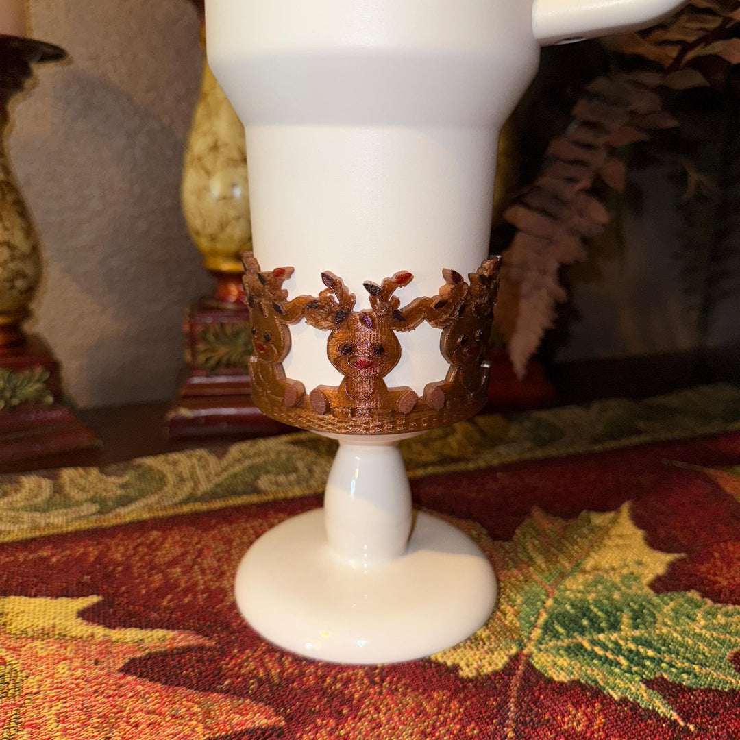 Christmas Reindeer Tumbler Boot, Protective Sleeve, Holiday Boot, Fit's 20 oz 30 oz and 40 oz Stanley, Tumbler Accessories, Unique Gift