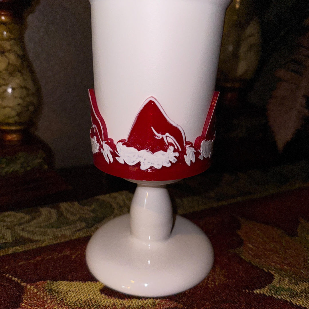 Christmas Santa Hat Tumbler Boot, halo or Topper, Unique gift, Fit 20 30 oz and 40 oz Stanley, Accessories, Red White Green