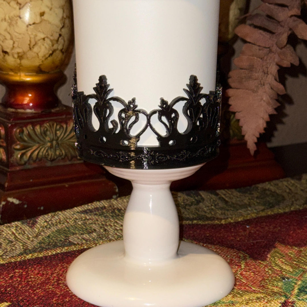 Fancy Black Silver Princess Crown Tumbler Boot, Tumbler Boot Sleeve, fits your Stanley Tumblers, Unique Gift