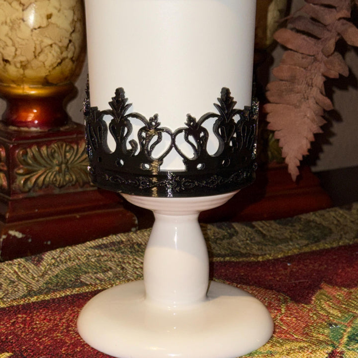 Fancy Black Silver Princess Crown Tumbler Boot, Tumbler Boot Sleeve, fits your Stanley Tumblers, Unique Gift