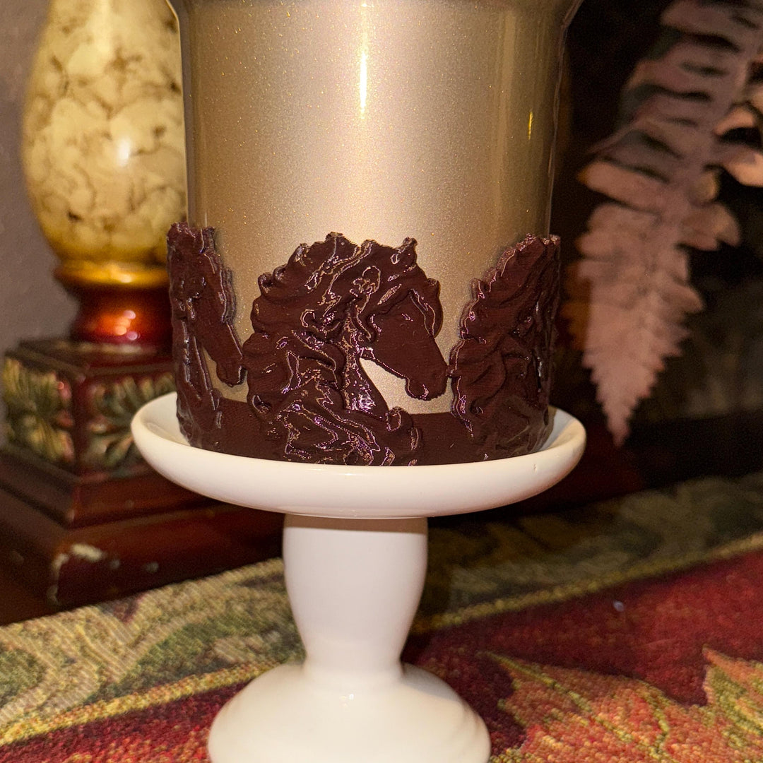 Horse Tumbler Boot, Bronco Riding Rodeo Cup Sleeve, fits your Stanley or Hydrojug Tumblers, Unique Gift, custom colors