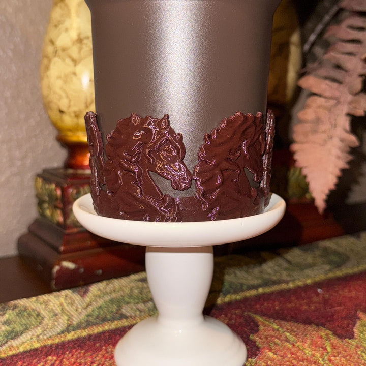 Horse Tumbler Boot, Bronco Riding Rodeo Cup Sleeve, fits your Stanley or Hydrojug Tumblers, Unique Gift, custom colors