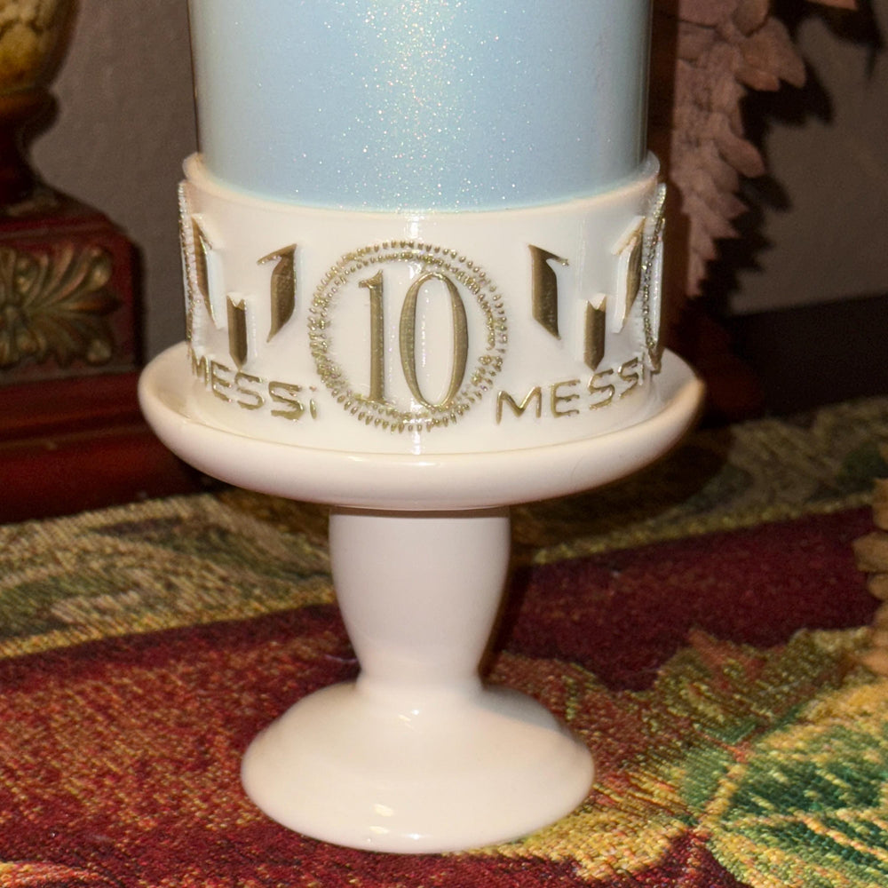 Soccer Star Tumbler Boot, Cup Boot Sleeve, Jersey 10, Argentina Soccer Accessories, Fits your Stanley 40 oz, Light Blue
