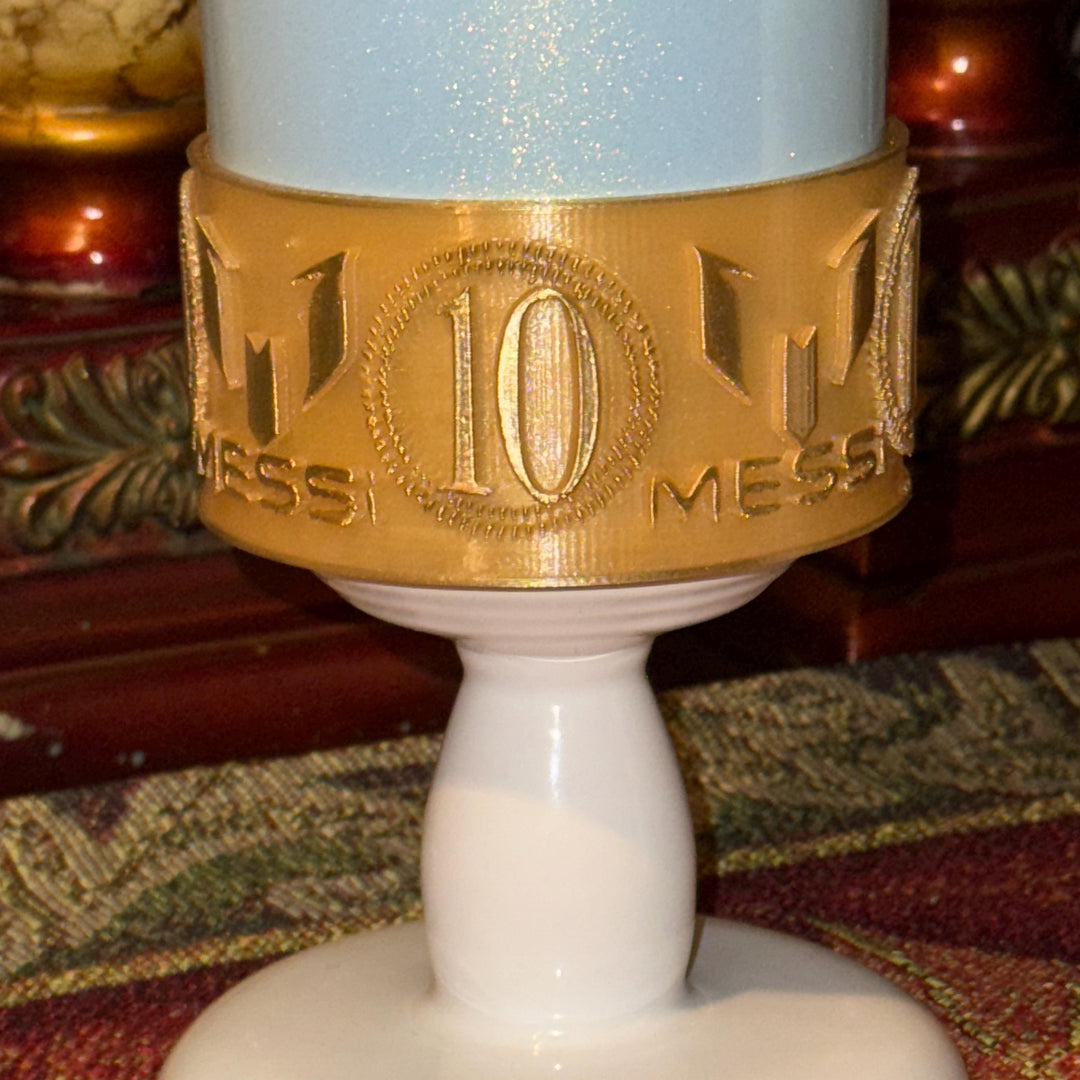 Soccer Star Tumbler Boot, Cup Boot Sleeve, Jersey 10, Argentina Soccer Accessories, Fits your Stanley 40 oz, Light Blue