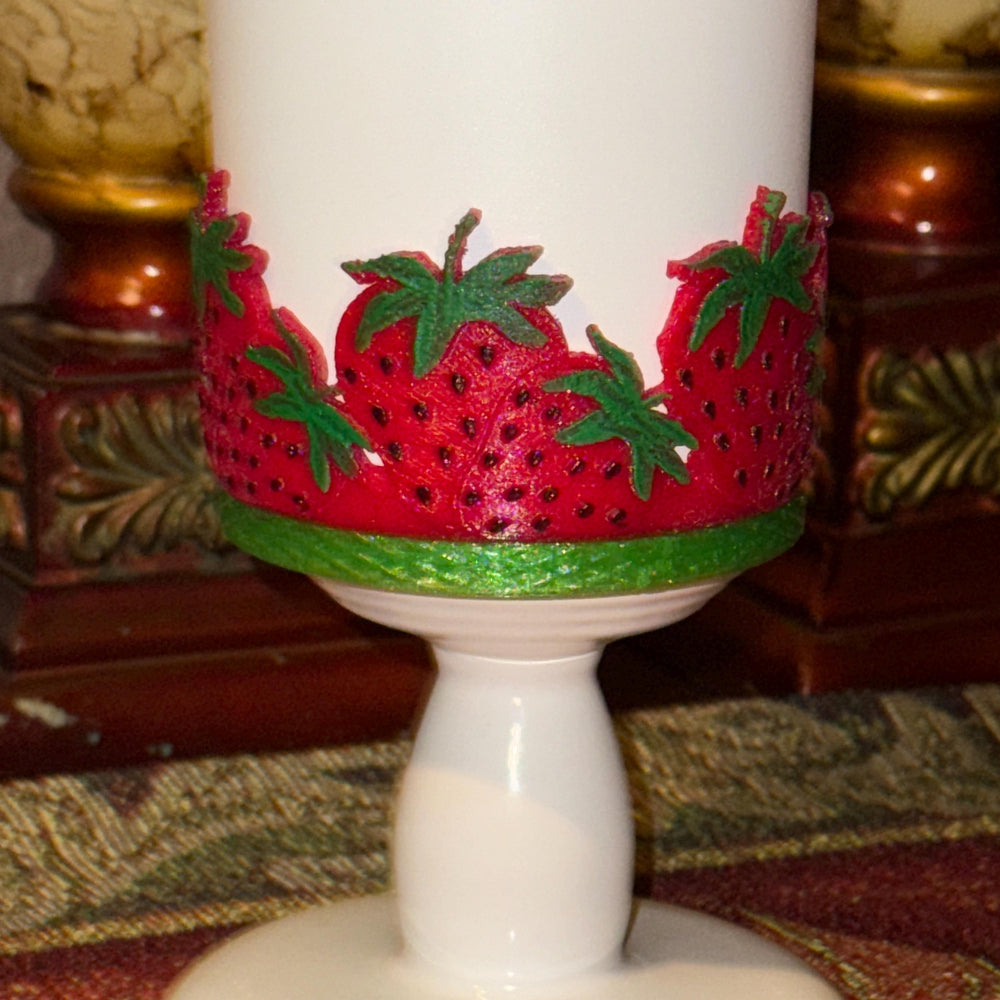 Strawberries Hand painted Tumbler Boot, Accessories for Stanley tumblers, Strawberry decoration, Unique Gift