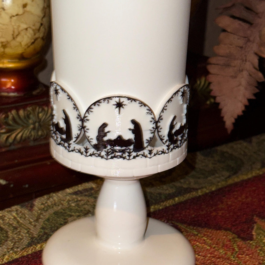 Christmas Nativity Scene Jesus Mary Tumbler Boot, Protective Sleeve, Stanley Tumbler Accessories, black, gold, silver