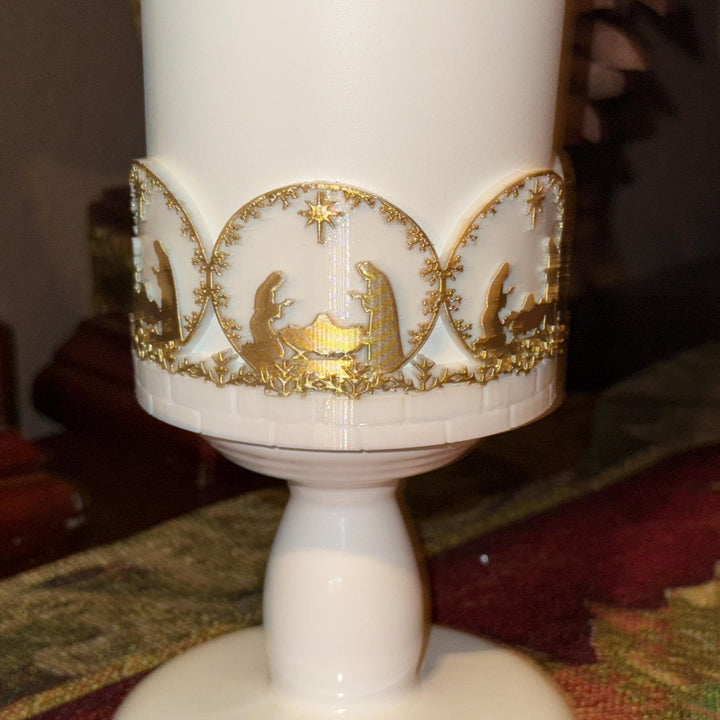 Christmas Nativity Scene Jesus Mary Tumbler Boot, Protective Sleeve, Stanley Tumbler Accessories, black, gold, silver