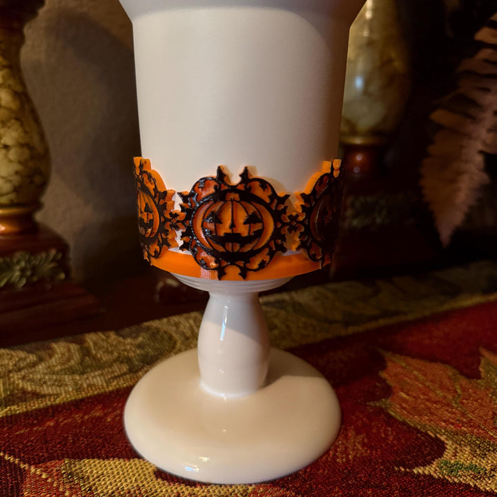 Orange Black Halloween Pumpkin Tumbler Boot, Halloween Tumbler Sleeve, Festive Tumbler Accessories for 30 and 40 oz Tumblers, Unique Gift