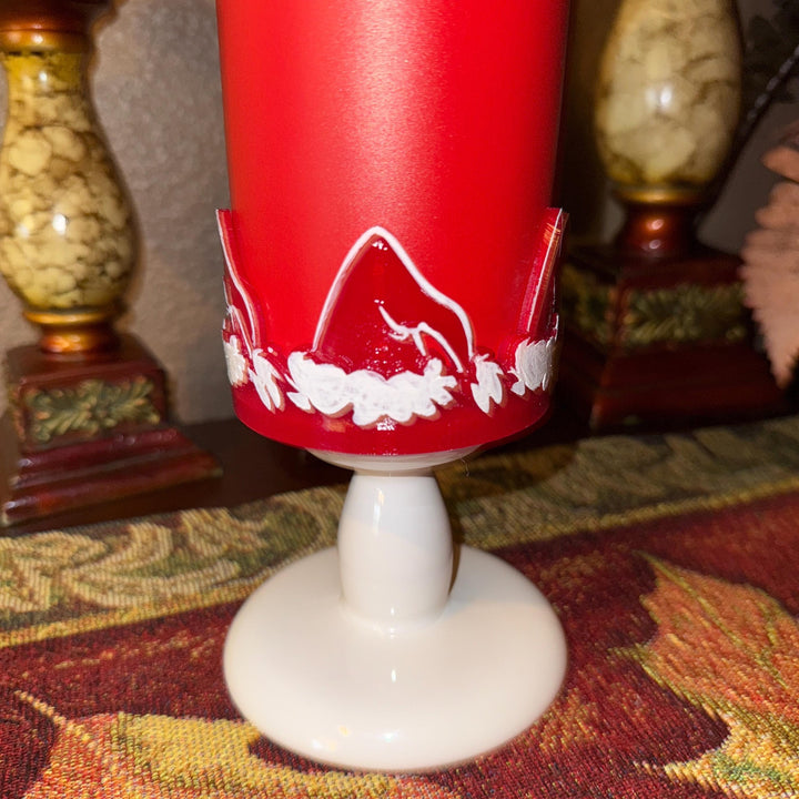 Christmas Santa Hat Tumbler Boot, halo or Topper, Unique gift, Fit 20 30 oz and 40 oz Stanley, Accessories, Red White Green
