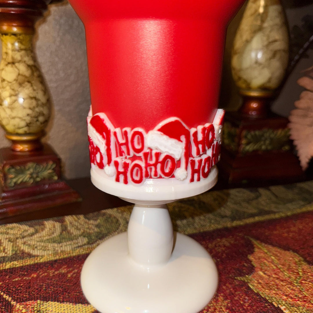 Christmas Santa HoHoHo Tumbler Boot or Topper, Protective Sleeve, Unique gift, Fit 20 30 oz and 40 oz Stanley, Accessories, Red White