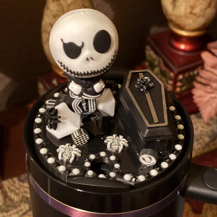 Skeleton Halloween Tumbler Topper, Halloween tumbler lid, Halloween gift, 3D Decorative Lid - HOT SELLER, unique gift