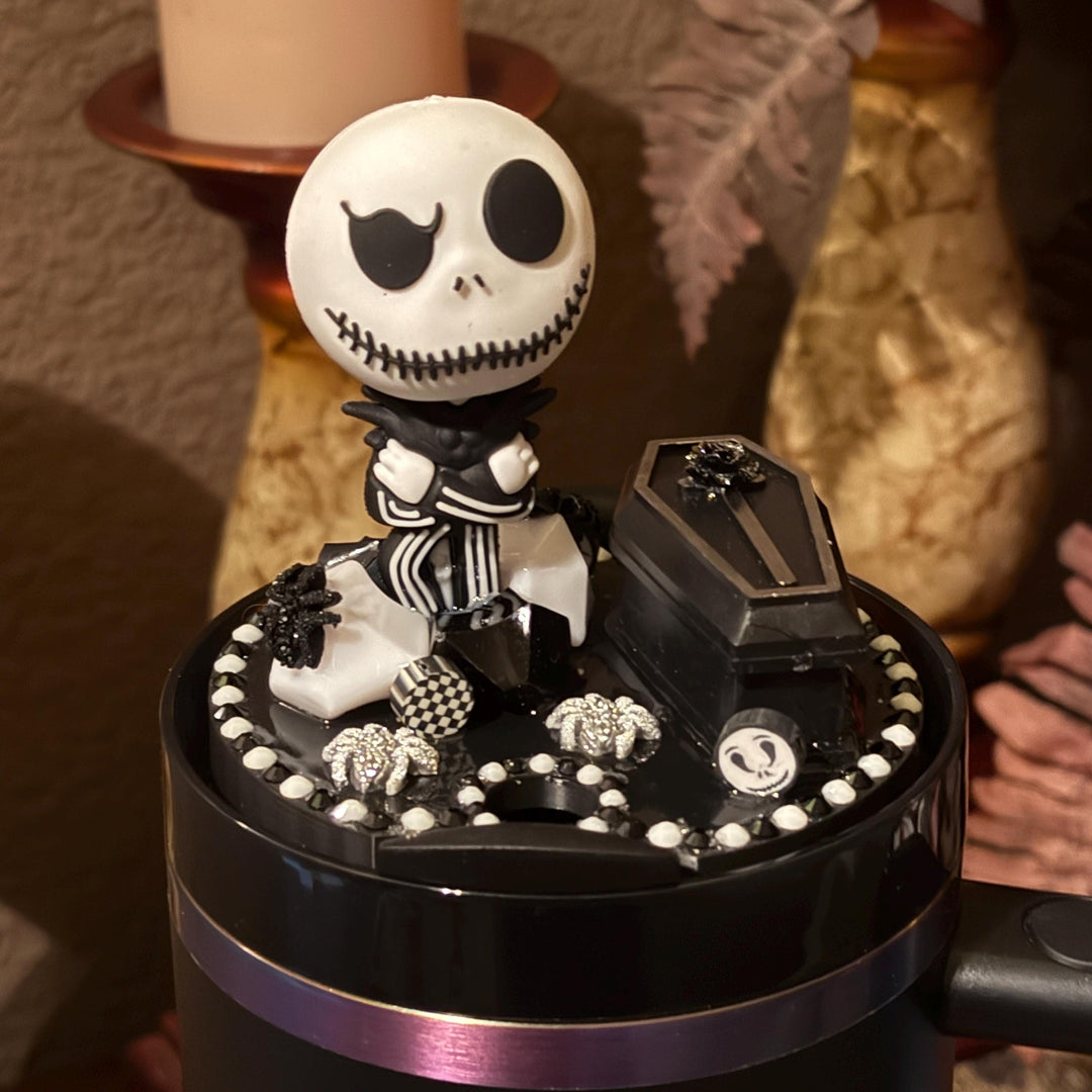 Skeleton Halloween Tumbler Topper, Halloween tumbler lid, Halloween gift, 3D Decorative Lid - HOT SELLER, unique gift