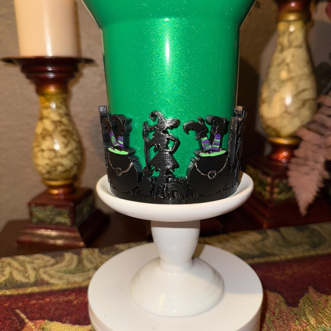 Wicked Witch Cauldron tumbler boot, Halloween accessories for your Stanley tumbler, unique Halloween gift.