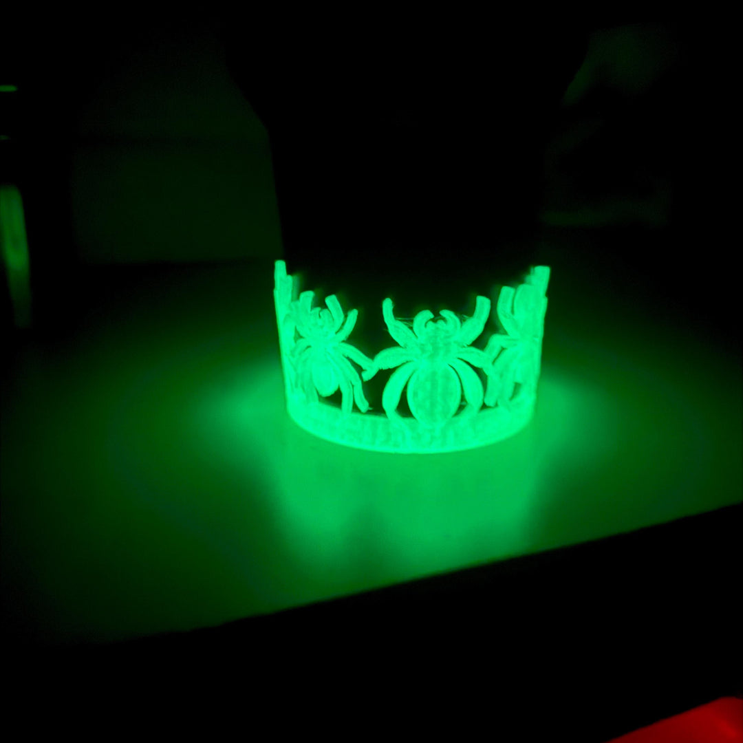 Glow in the Dark Halloween Green Spider Boot, Cup Sleeve, Fits 30 40 oz Stanley Spellcast Unique Gift, BEST SELLER