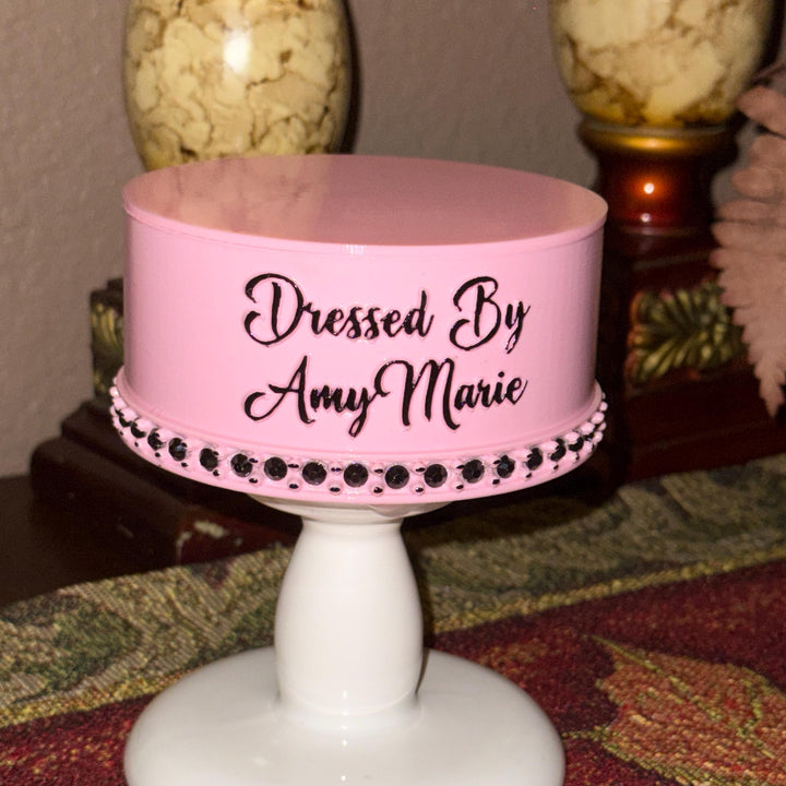 Custom “Cup of the Day” Desktop Pedestal Stand | Personalized Stanley Cup Display | Rhinestone Tumbler Stand | Office Cup Holder for Desk