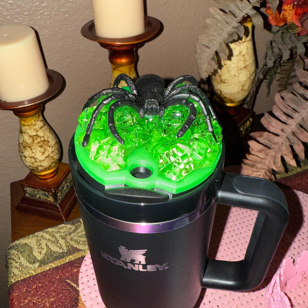 Big Spider Glow in the Dark Halloween Spider Topper, Fits 30 40 oz Stanley Unique Gift, Spooky Season Spellcast