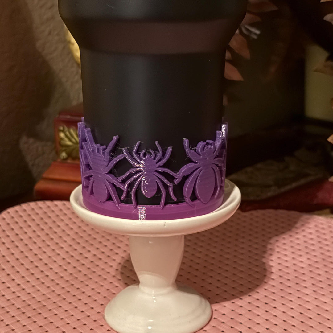 Purple Ombré Halloween Spider Boot, Cup Sleeve, Fits 30 40 oz Stanley Unique Gift, BEST SELLER