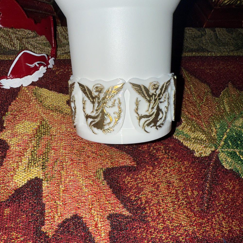 Christmas Angel Tumbler Boot, Protective Sleeve, Stanley Tumbler Accessories, black, gold, silver