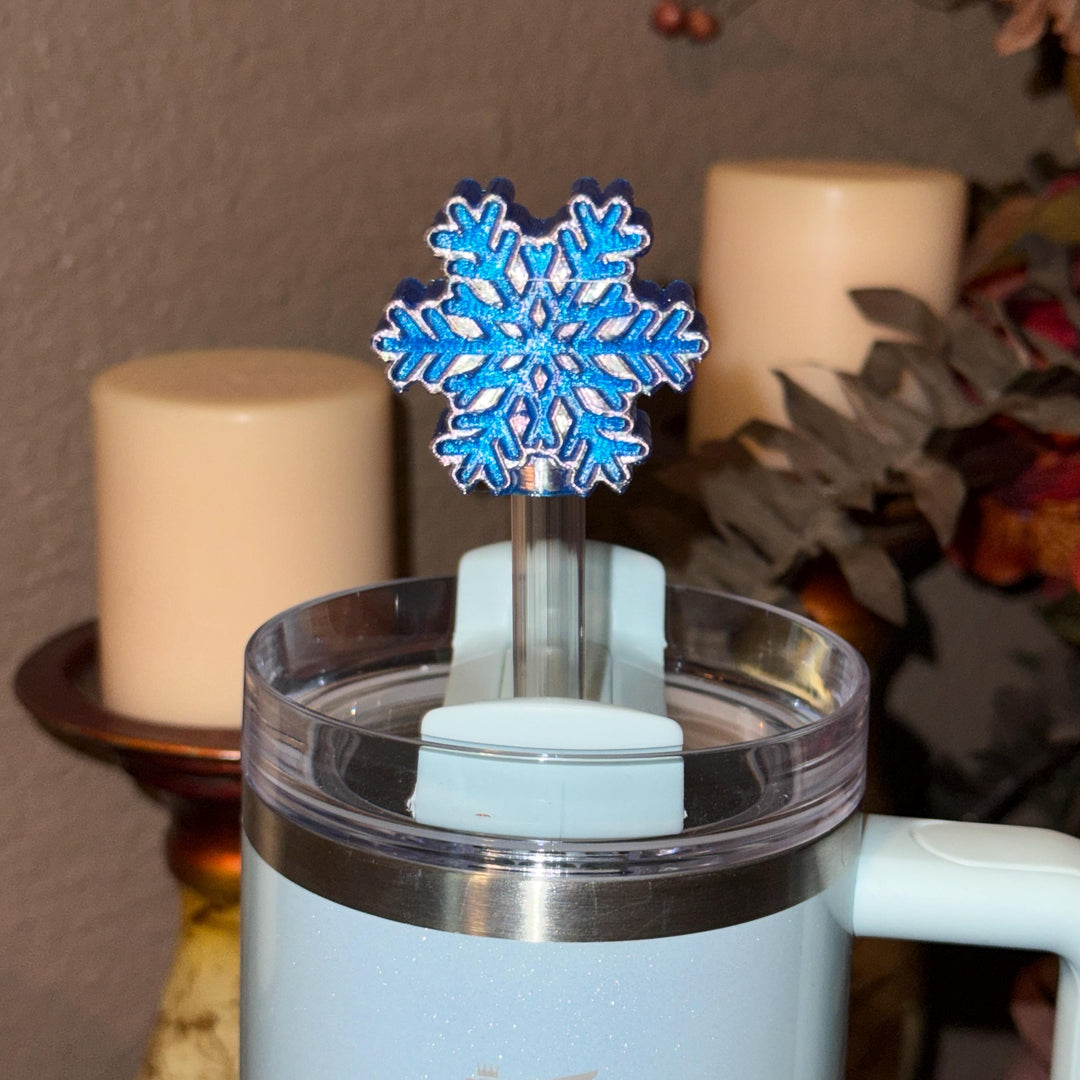 Christmas Snowflake Tumbler Boot, Protective Sleeve, Stanley Tumbler Accessories, unique gift, straw topper