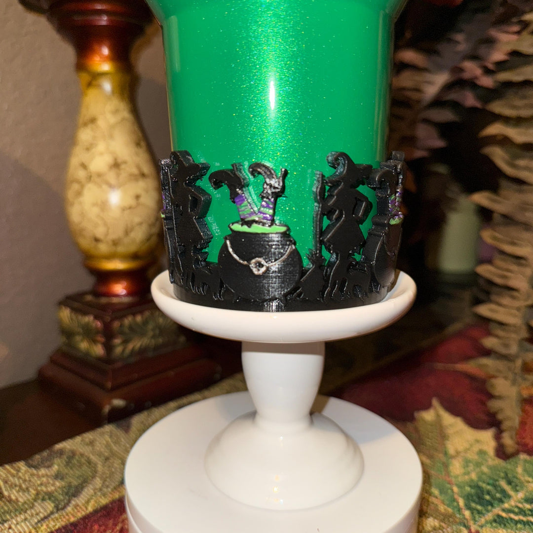 Wicked Witch Cauldron tumbler boot, Halloween accessories for your Stanley tumbler, unique Halloween gift.