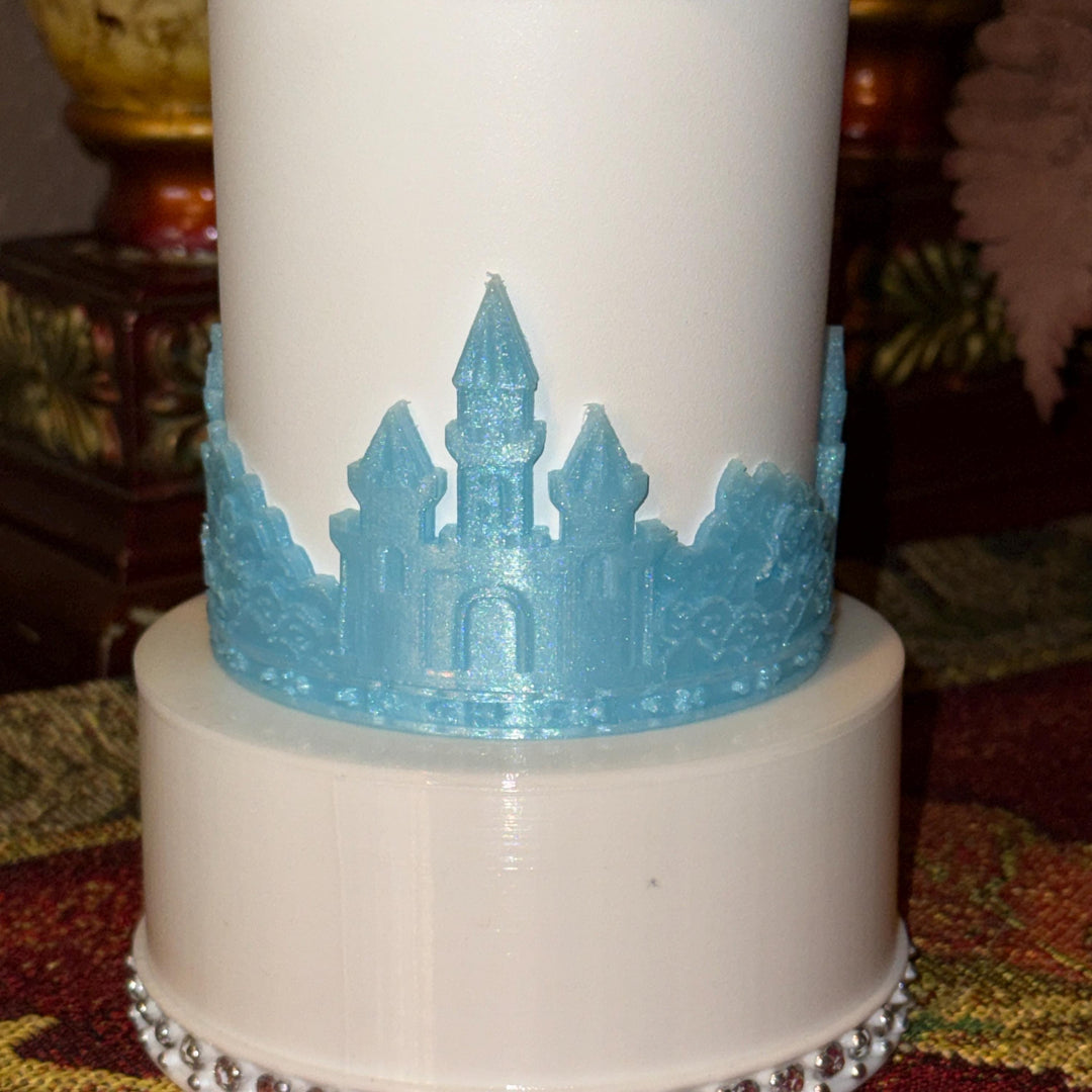 Fancy Castle for Princess Queen Tumbler Boot and Straw Topper, fits Stanley Tumblers, Unique Gift, Ice Frost Castle