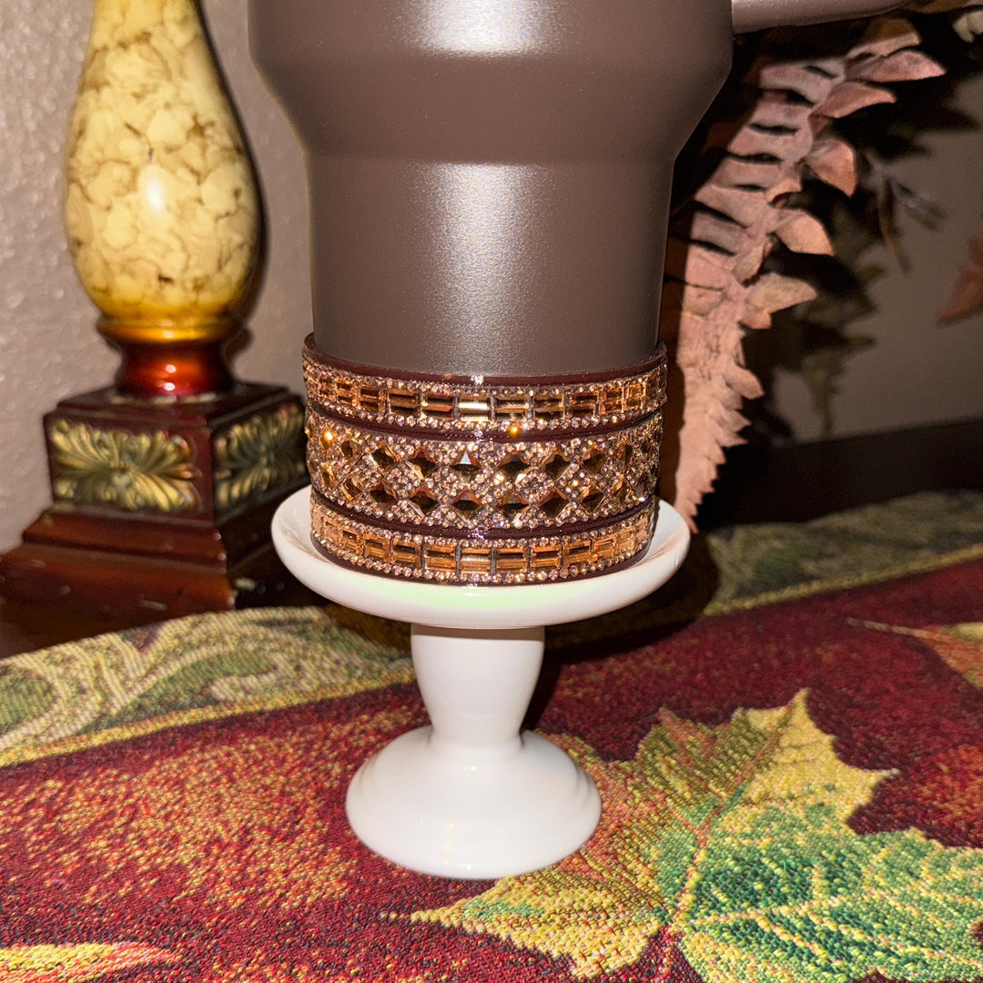 Copper Rhinestone Fancy Boot Bangle Band Royal Princess Accessory Collection for Stanley tumblers, accent jewelry, unique gift