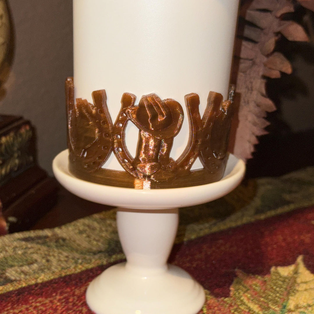 Cowboy and Horseshoe Hat Tumbler Boot, Rodeo Cup Sleeve, fits your Stanley Tumblers, Unique Gift, wrangler rider