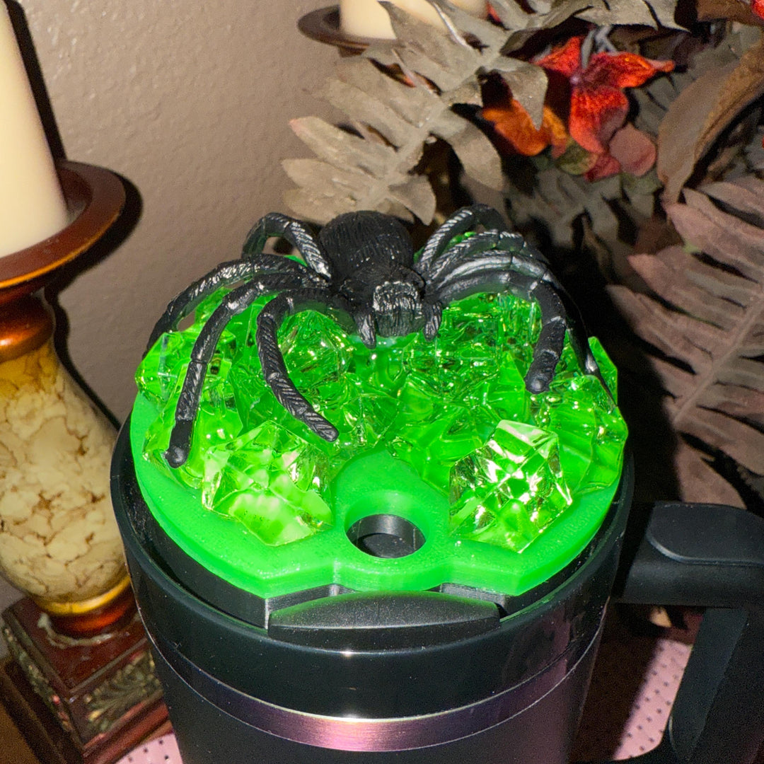 Glow in the Dark Halloween Spider Topper, Fits 30 40 oz Stanley Unique Gift, Spooky Season