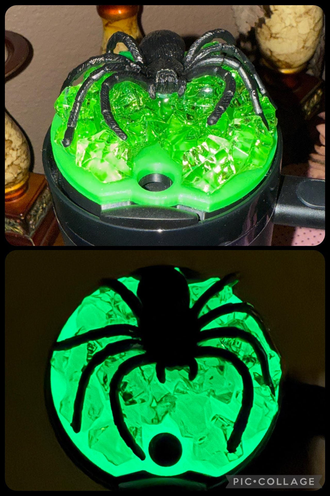 Glow in the Dark Halloween Spider Topper, Fits 30 40 oz Stanley Unique Gift, Spooky Season