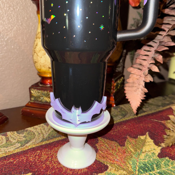 Spellcast Lavender Bat Tumbler boot or bangle, for Stanley 20 30 or 40 oz Tumblers, unique gift Halloween accessories